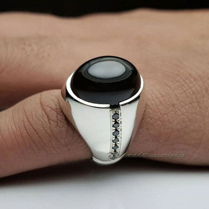 Mens Pinky Ring Handmade Signet Ring Gift Black Onyx Ring,Mens Onyx Ring Mens Signet Ring Unisex Onyx Signet Men Gemstone Ring Jewelry