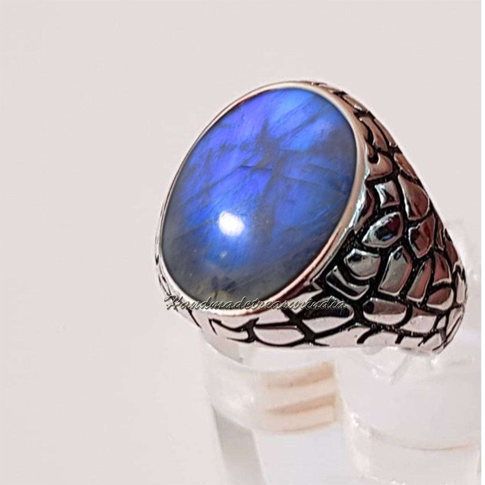 MondsteinRing 925 Silber Ring Unisex Mondstein natürliche Etsy