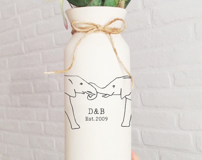 14th Anniversary Gift Ivory Wedding Gifts for Him Her Wife Vase Flower