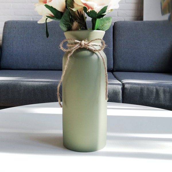 Sage green decor vase, custom sage color green home room art decor, sage green items, pastel vase, matte vase