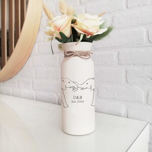 Ivory anniversary gifts 14th for him her wife husband men elephant personalized vase fourteenth 14 year gift wedding custom monogrammed image 7