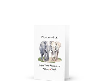 Biglietto D'auguri Per Il 14° Anniversario Di Matrimonio A Forma - Foto 3