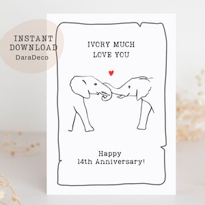 14th Anniversary Card • Ivory • 14 Years? (Ele) Phantastic...