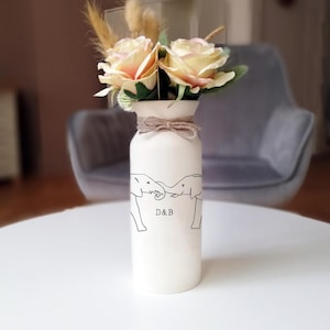 Ivory anniversary gifts 14th for him her wife husband men elephant personalized vase fourteenth 14 year gift wedding custom monogrammed image 6