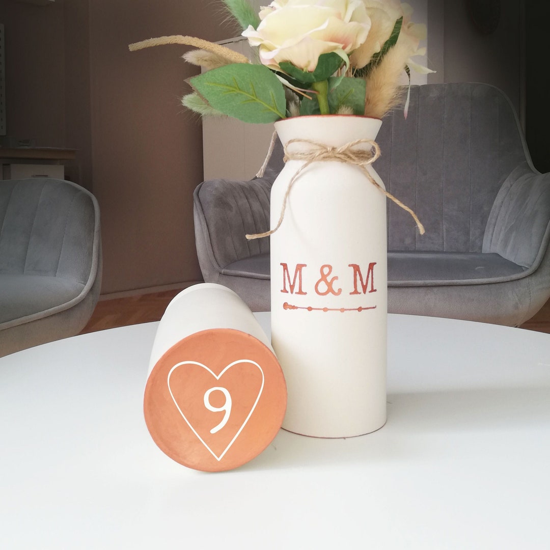 Pottery Anniversary Gift for Her 9th Wedding Gifts Wife Man 9 Year