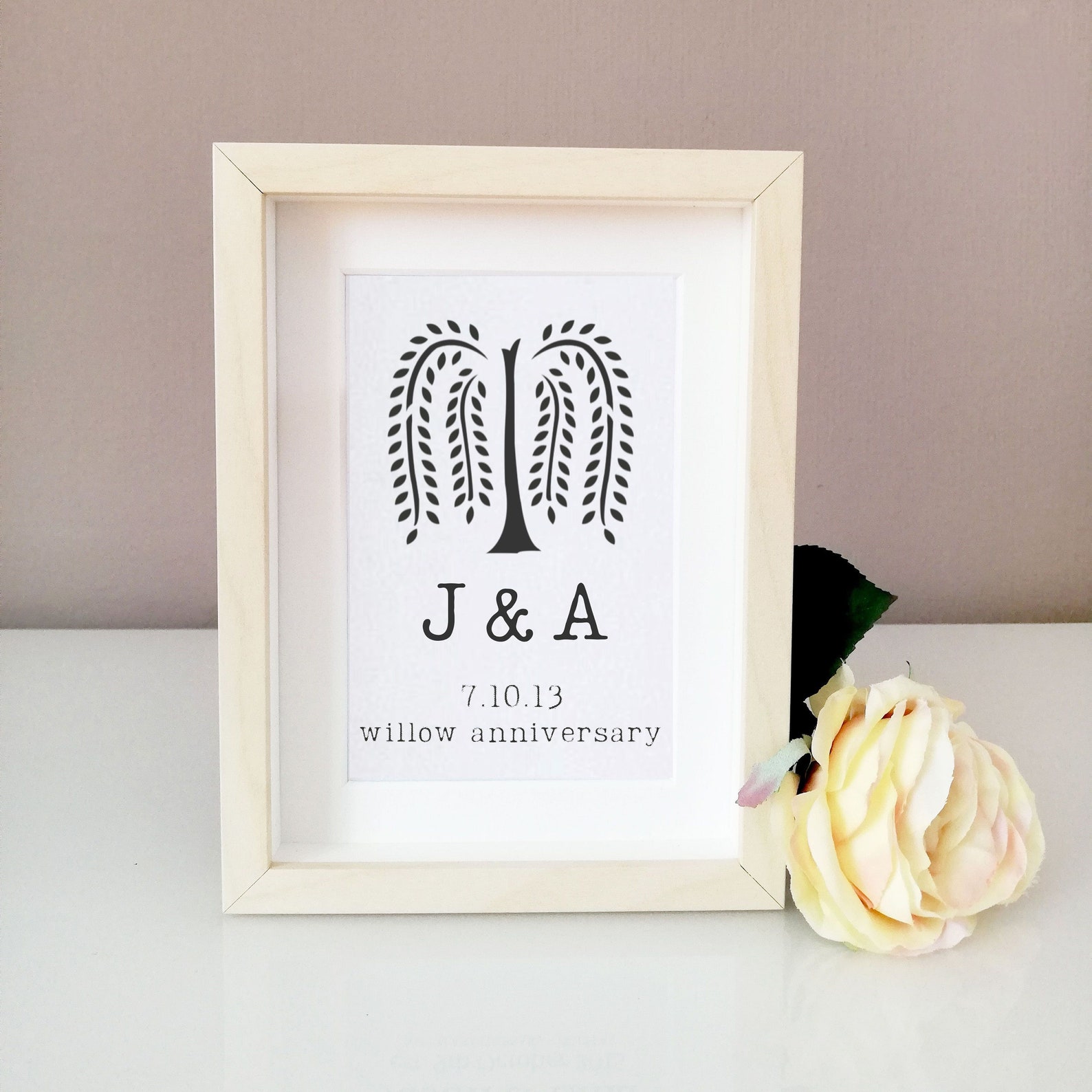 9th Anniversary Willow Gift for Her Him Personalize Man Wife Etsy