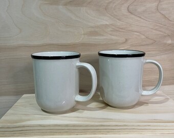 Black Rimmed Coffee Mug