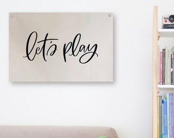 Låt oss leka | Väggflagga i canvas