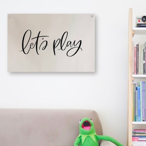 Let&#39;s Play | Canvas Wall Flag