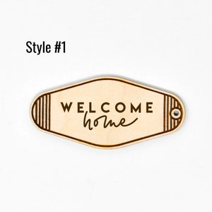 Welcome Home | Vintage Motel-Style Key Tag Key Tag