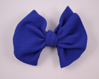 Royal Blue Baby Bow Headband, Clip, Headwrap