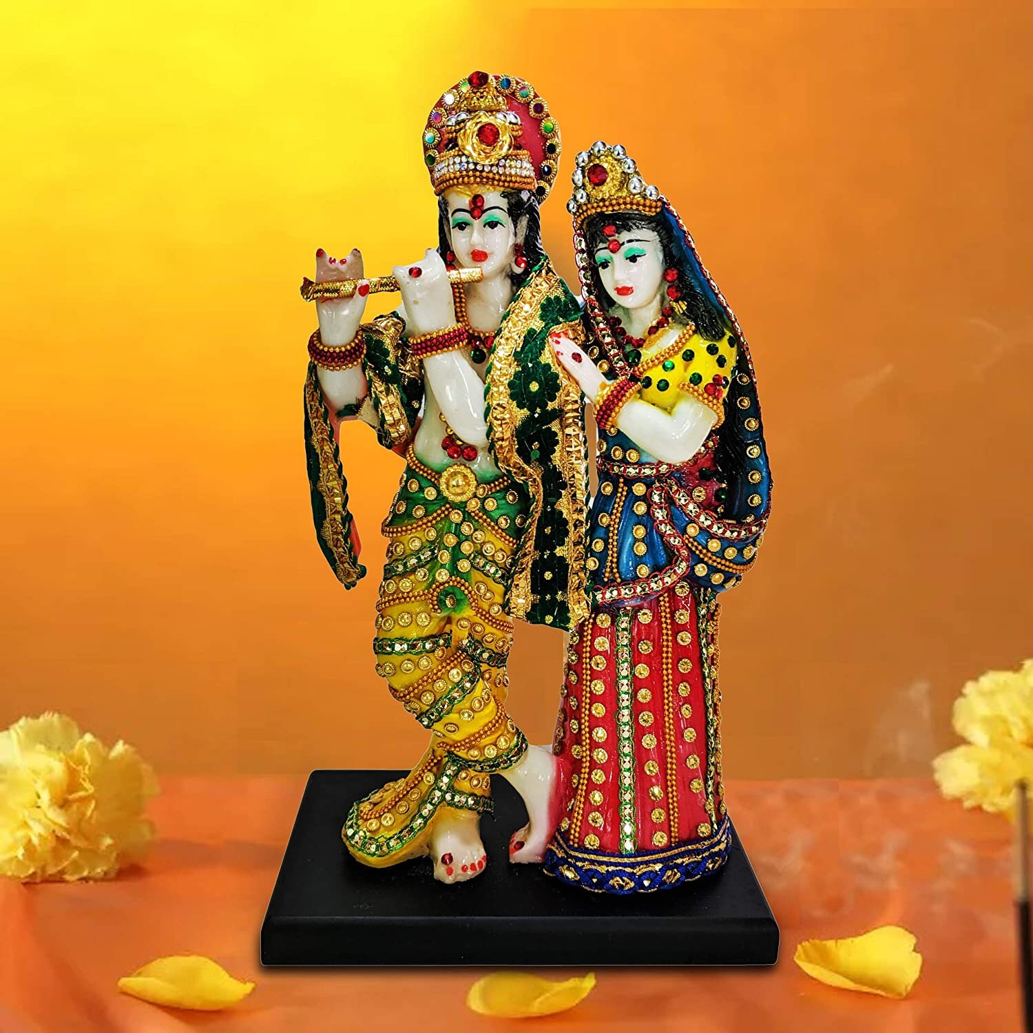 Lord Radha Krishna Murti Statue Idol Showpiece Gift Etsy