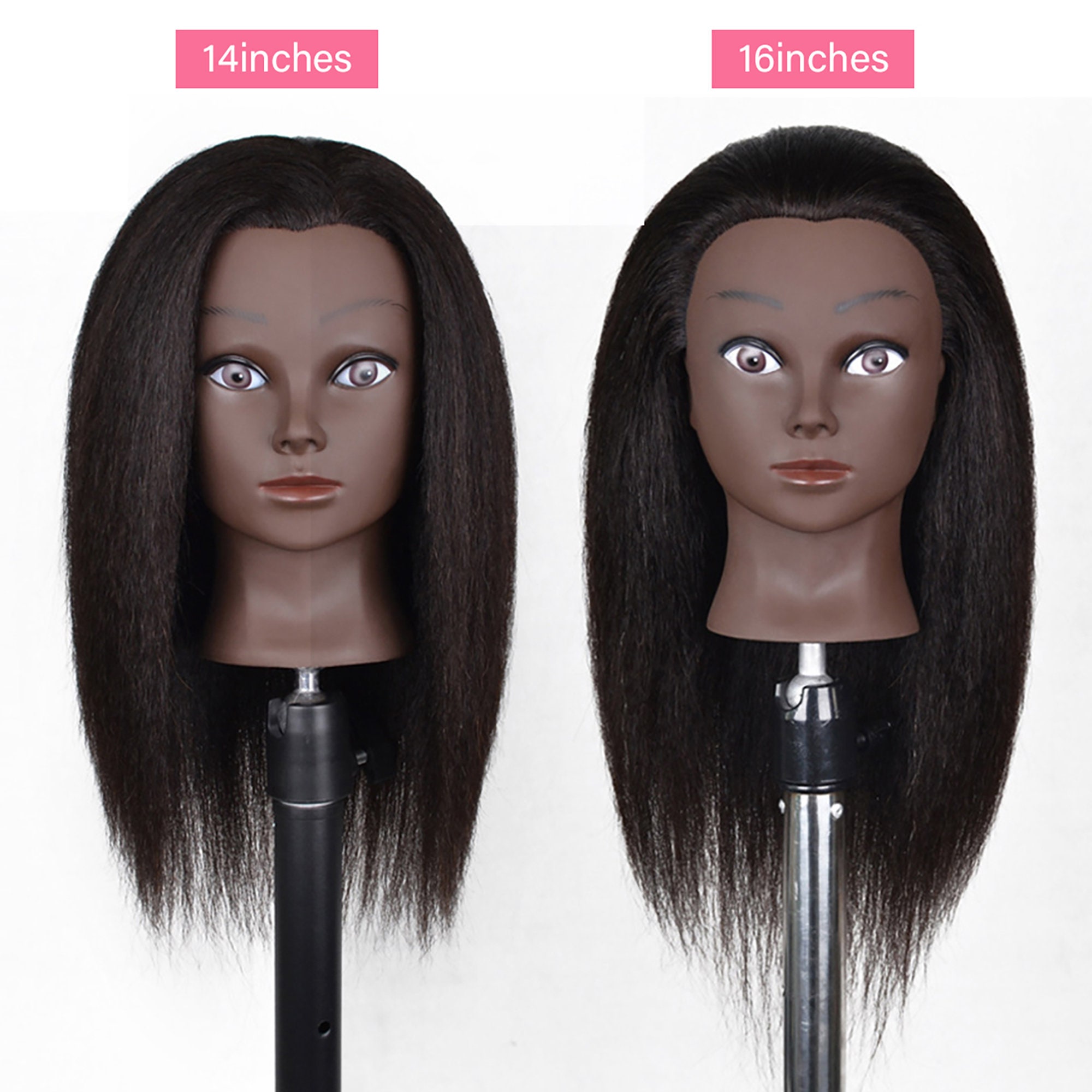 Mannequin Head 100% Human Hair Manikin Head Styling Hairdresser Training  Head Cosmetology Doll Head for Hairstyling and Braid 