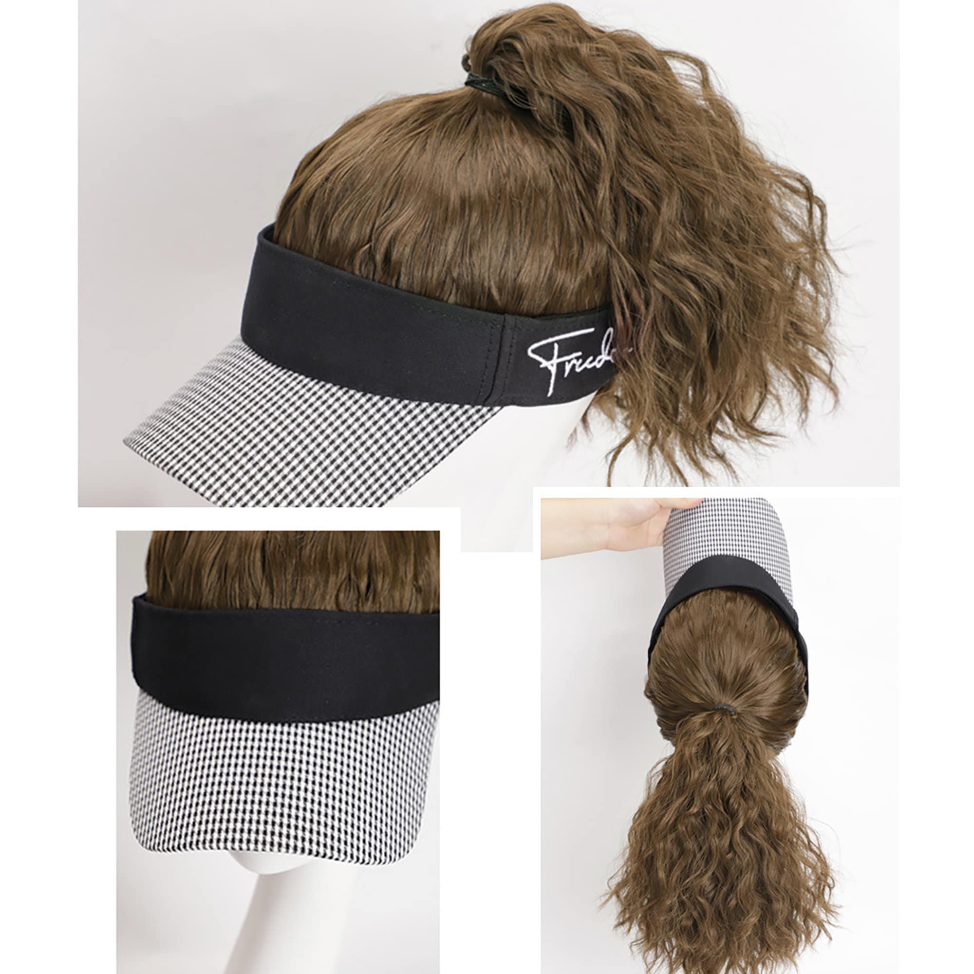 Meiverah Hat Wig Hat with Hair Ponytail Wig Baseball Cap with Etsy