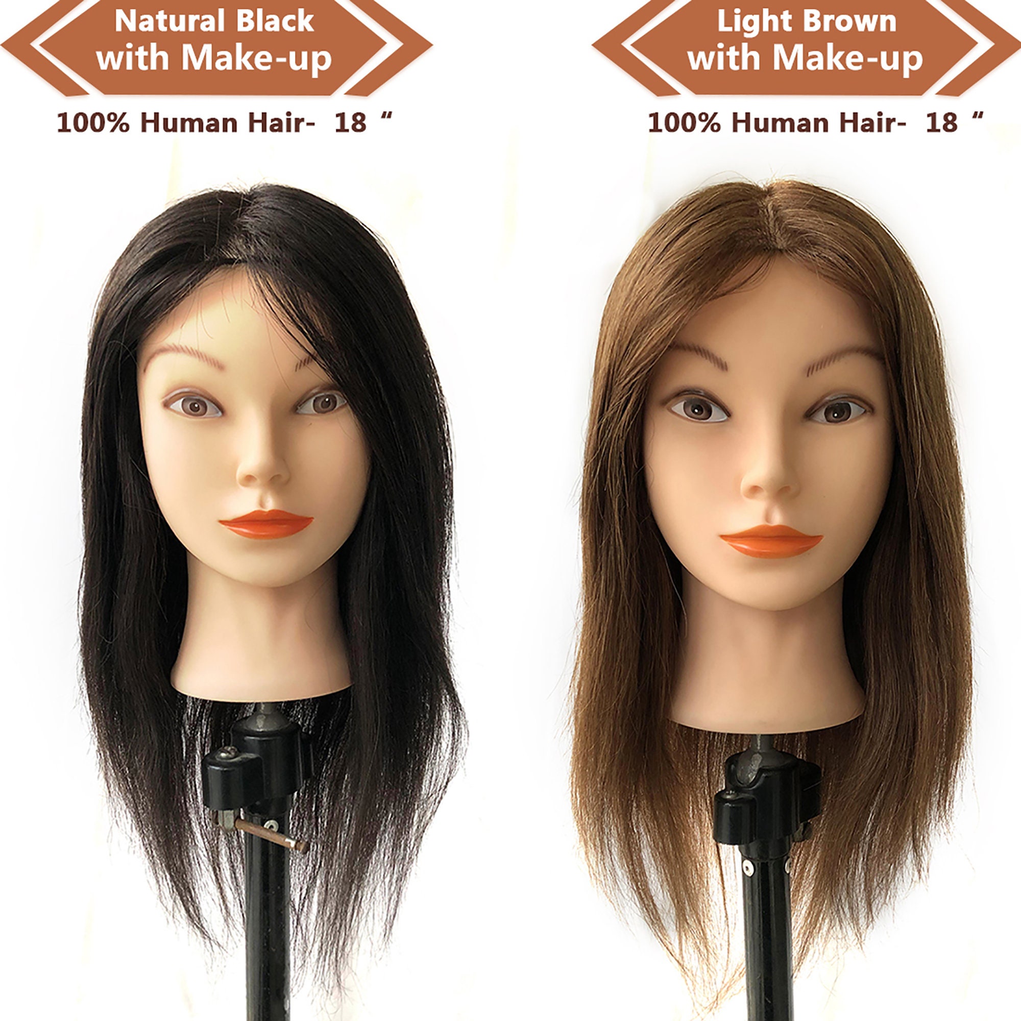 Mannequin Head With Hair 18 Inch Hair Doll Cosmetology Mannequin