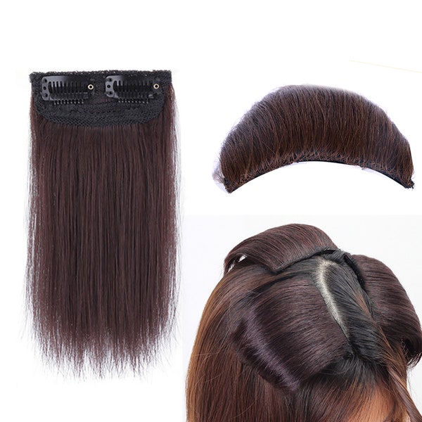 Mini Clip in Hairpieces Human Hair Extensions Thick One Piece Invisible Hairpin  Fluffy Natural Cushion High Hair for Women Men