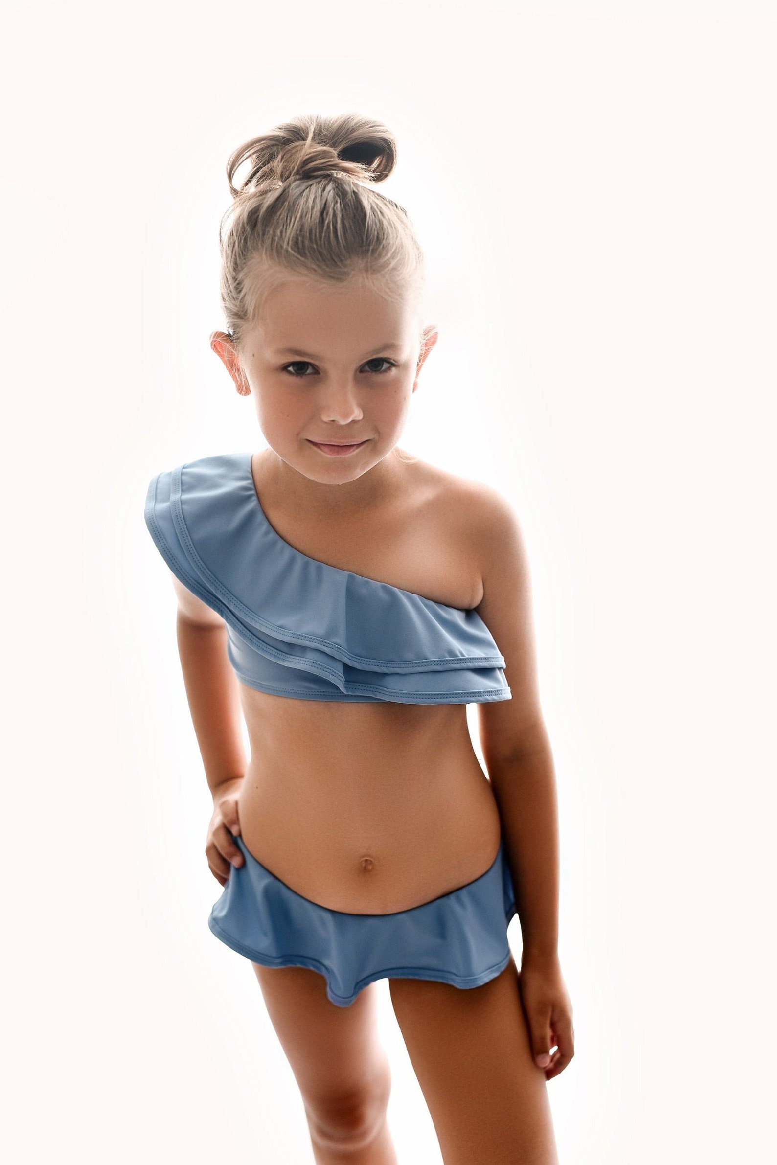 Cloudy Oahu swimsuit for Girl Blue Bikini Girl Bikini Etsy