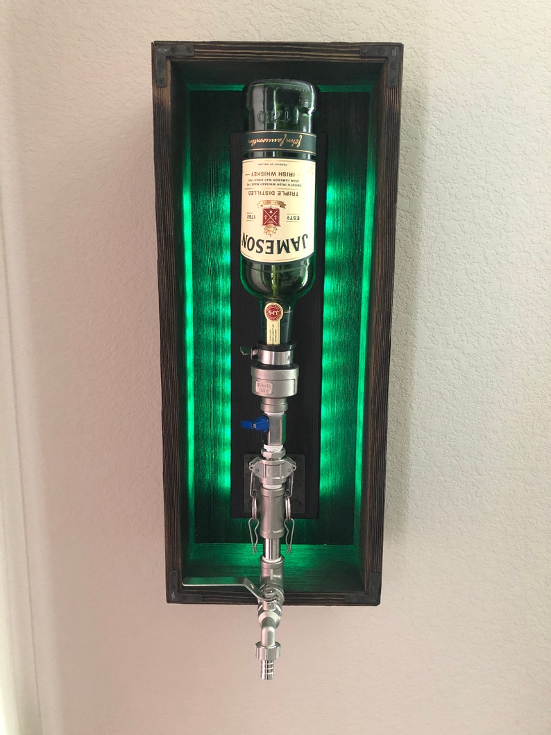 Liquor Alcohol Dispenser Wall Mounted Whiskey Dispenser Etsy