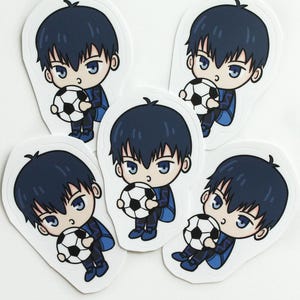Isagi & Soccer Ball Chibi Sticker Single