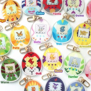 Digi Egg - Digitama Tamogatchi Acrylic Charm Keychains (Double-Sided)