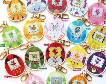 Digi Egg - Digitama Tamogatchi Acrylic Charm Keychains (Double-Sided)