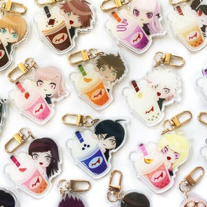 Dangan Drinks DR1 DR2 DRV3 Character Chibi Keychains (Double-Sided)