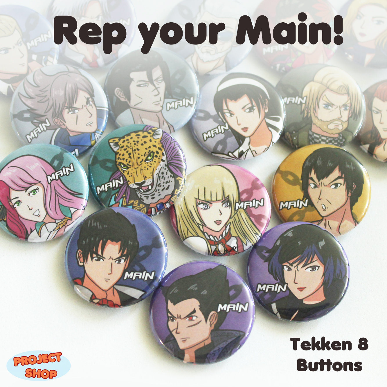 Tekken 8 Main Character Fighter Buttons
