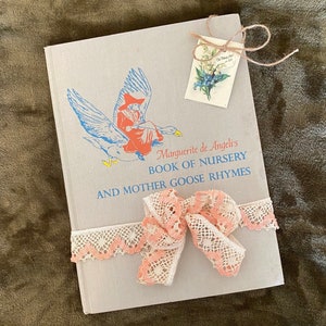 Book of Nursery and Mother Goose Rhymes, Marguerite de Angeli, Nostalgic Art, Old Fashioned Children&#39;s Storybook, Vintage Baby Shower Gift