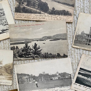 Mooie set van 9 vintage ansichtkaarten uit 1906 1909, Ephemera, antieke papieren kaarten, gebruikte ansichtkaarten, oude fotografie, verzamelaars afbeelding 7