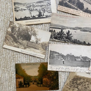 Mooie set van 9 vintage ansichtkaarten uit 1906 1909, Ephemera, antieke papieren kaarten, gebruikte ansichtkaarten, oude fotografie, verzamelaars afbeelding 3
