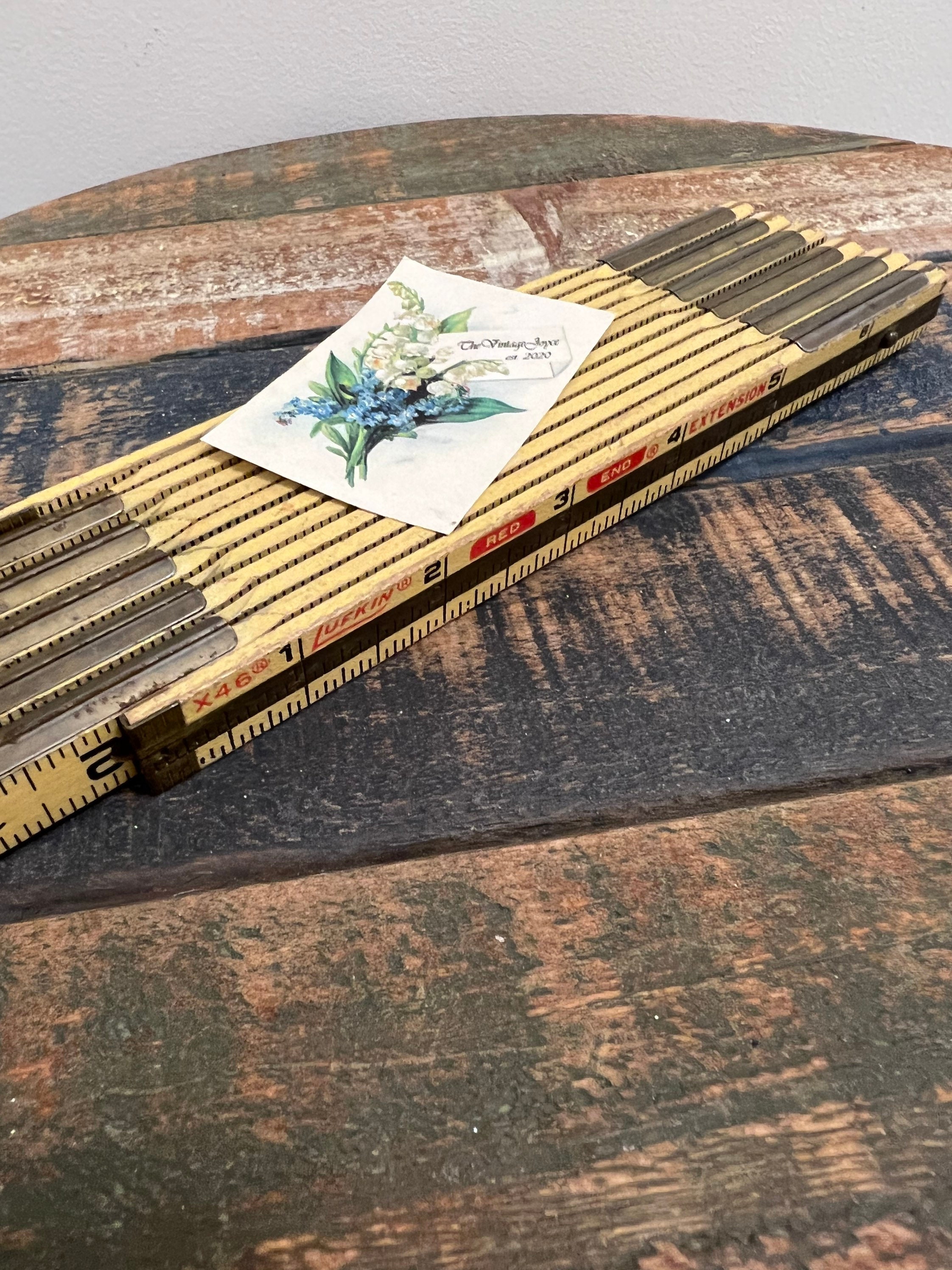 Lufkin Rigid 72 Inch Ruler Vintage Lufkin Folding Ruler 72 Inch Wood and Metal Brass Extension ...