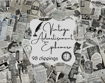 Early 1900&#39;s Nostalgic Advertisement Ephemera for Junk Journal, Scrapbook, Crafting, DIY Home Decor, Vintage Cottage, Antique Product Ads