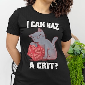 DnD Cat Shirt | D&D  Critical Hit D20 T-Shirt | Dungeons and Dragons Tshirt