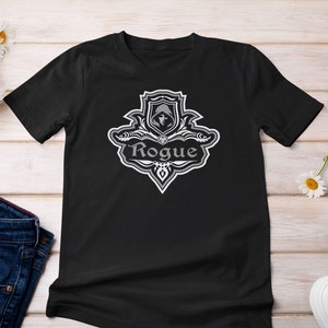 D&D Rogue Class Shirt with Fancy Emblem