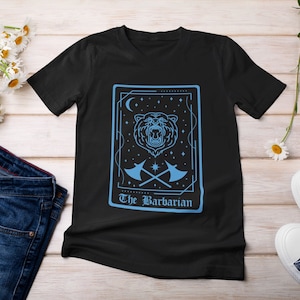 D&D Barbarian Shirt Tarot Card | Dungeons and Dragons Unisex T-Shirt