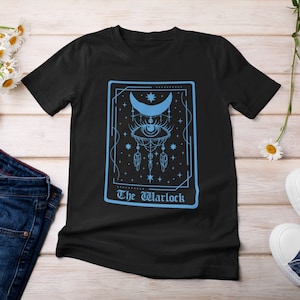 D&D Warlock Shirt Tarot Card | Dungeons and Dragons Unisex T-Shirt
