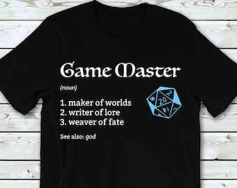 Game Master Definition Shirt: Tabletop RPG Gift