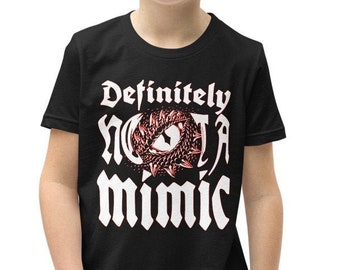 D&D Kids Shirt Definitely Not a Mimic Youth Short Sleeve T-Shirt | Dungeons and Dragons
