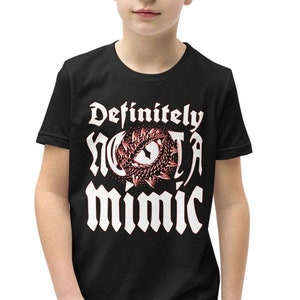 D&D Kids Shirt Definitely Not a Mimic Youth Short Sleeve T-Shirt | Dungeons and Dragons