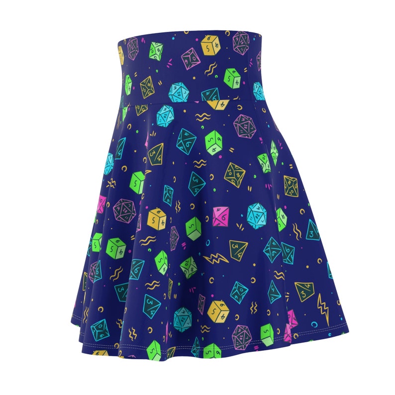 DnD Skater Skirt with Dice Pattern | Dungeons and Dragons Skirt image 4
