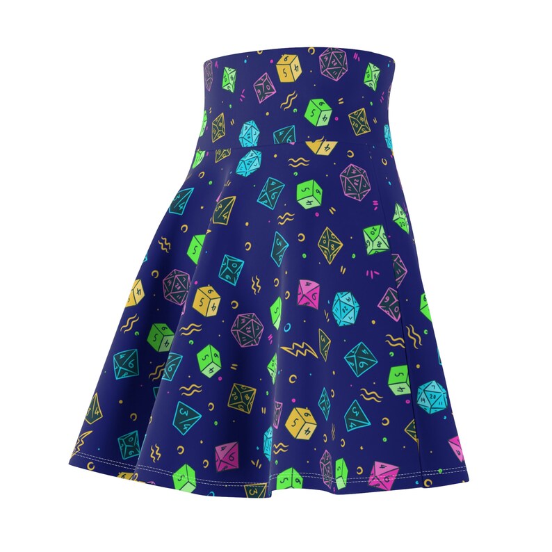 DnD Skater Skirt with Dice Pattern | Dungeons and Dragons Skirt image 5
