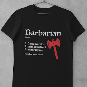 D&D Barbarian Shirt | Dungeons and Dragons Class Definition Unisex T-Shirt