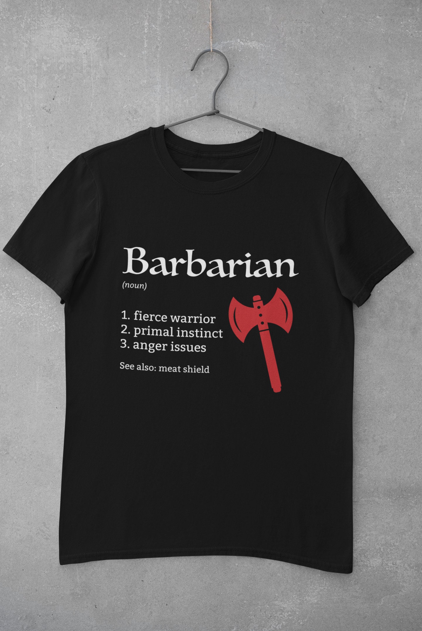 Barbarian Rpg Gamer Shirt Funny Axe Shield Tee Barbarian Rpg Gamer Shirt Funny Axe Shield Tee