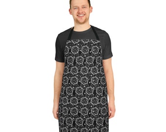 DnD Apron with Black & White D20 Pattern Apron (AOP)