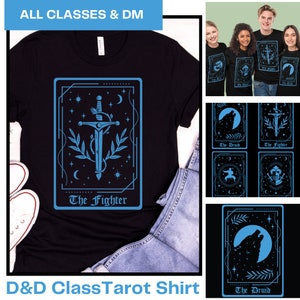 DnD Class Shirt | D&D Character Class Tshirt | Tarot Card RPG Shirt | DnD Class Gift | Dungeons and Dragons Unisex T-Shirt