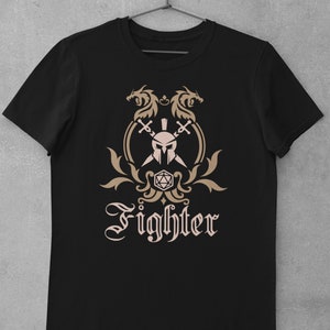 D&D Fighter Shirt | Dungeons and Dragons Class Simple Emblem T-Shirt