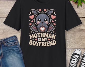 Mothman Shirt - Kawaii Mothman is My Boyfriend Tee