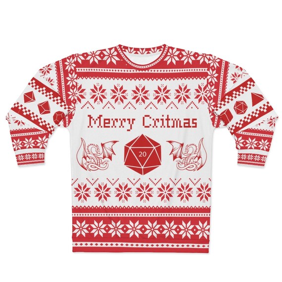 D&D Ugly Christmas Sweater AOP Unisex Sweatshirt | Etsy