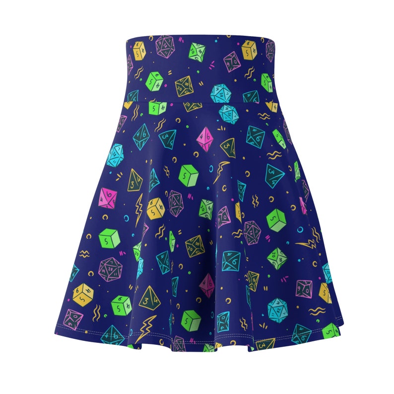 DnD Skater Skirt with Dice Pattern | Dungeons and Dragons Skirt image 3