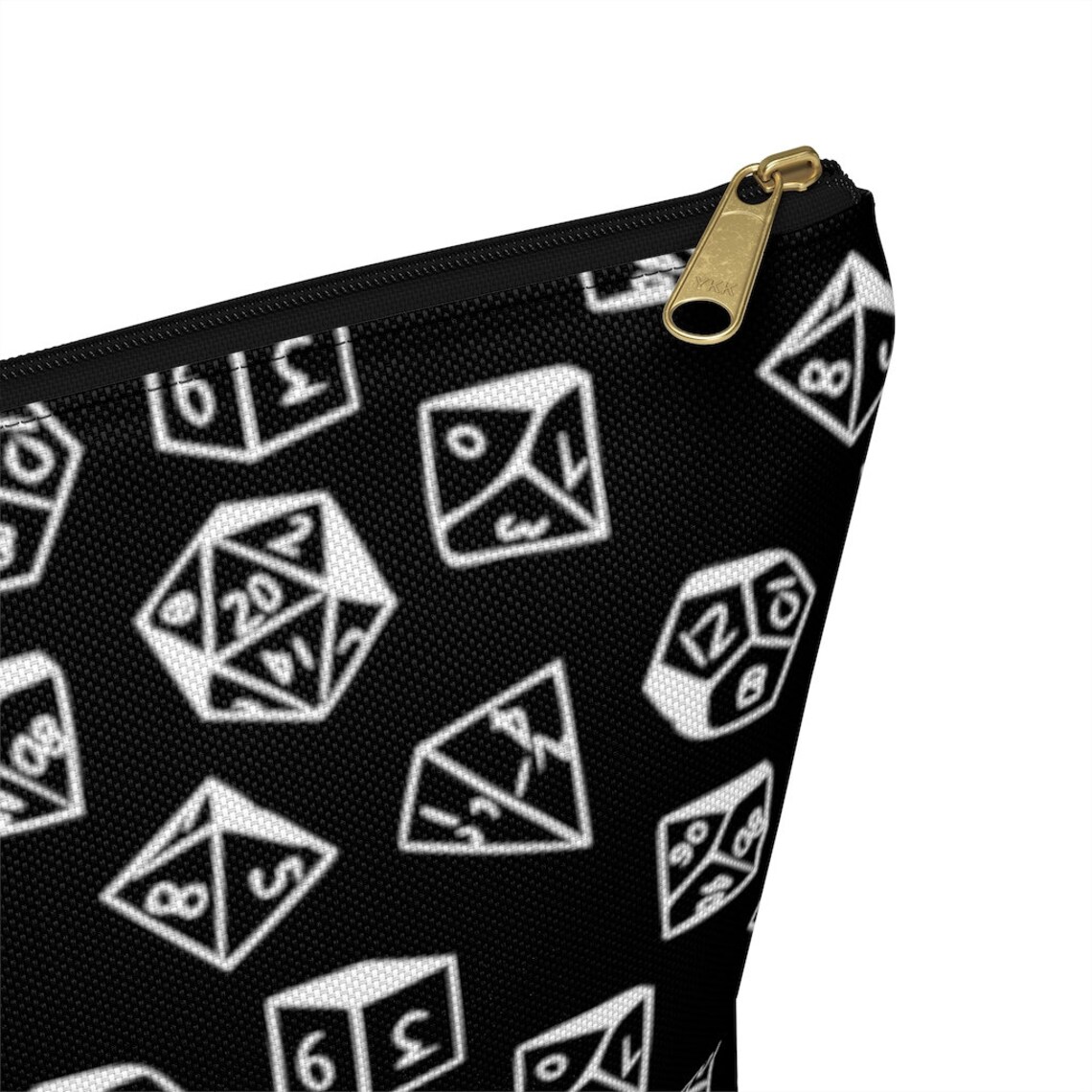 D&amp;D Dice Pattern Zipper Bag for Dice Pencils or Accessories - Etsy